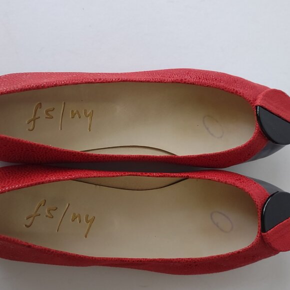 French Sole New York (fs/ny), Libatio, black/red leather flats, Size 10, NWOT - Picture 6 of 7